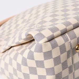 Very good condition LOUIS VUITTON Artzi MM one shoulder bag N41174 Damier Azur white gray gold hardware used 4a000408
