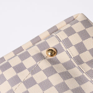 Very good condition LOUIS VUITTON Artzi MM one shoulder bag N41174 Damier Azur white gray gold hardware used 4a000408