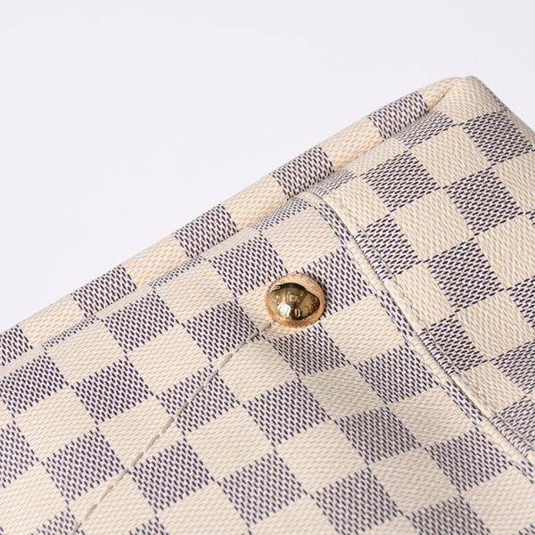 Very good condition LOUIS VUITTON Artzi MM one shoulder bag N41174 Damier Azur white gray gold hardware used 4a000408