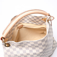 画像をギャラリービューアに読み込む, 極美品 LOUIS VUITTON ルイヴィトン アーツィ MM ワンショルダーバッグ N41174 ダミエ アズール ホワイト グレー ゴールド金具 中古 4a000408