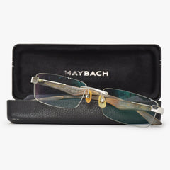 MERCEDES MAYBACH Mercedes Maybach THE ARTIST Ⅲ Rimless Glasses Prescription P-HB-Z25 Size 56□18-140 Wood Temple Good Condition Used 4a000551