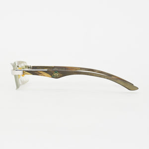 MERCEDES MAYBACH Mercedes Maybach THE ARTIST Ⅲ Rimless Glasses Prescription P-HB-Z25 Size 56□18-140 Wood Temple Good Condition Used 4a000551