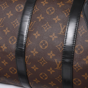 Very good condition LOUIS VUITTON Keepall Bandouliere 45 Boston bag M56711 Monogram Macassar Brown Used 4a000361