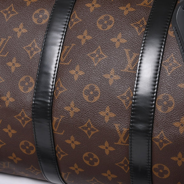 Very good condition LOUIS VUITTON Keepall Bandouliere 45 Boston bag M56711 Monogram Macassar Brown Used 4a000361