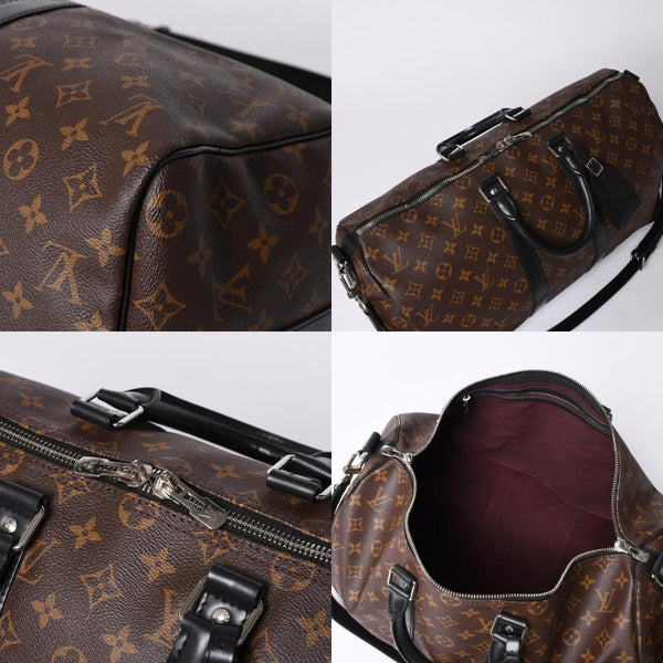 Very good condition LOUIS VUITTON Keepall Bandouliere 45 Boston bag M56711 Monogram Macassar Brown Used 4a000361