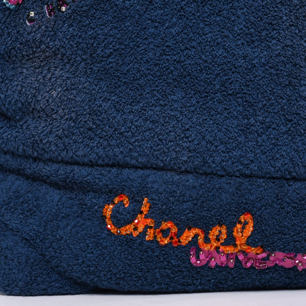 Very good condition CHANEL Pharrell Williams Coco Cocoon tote bag large size 27 series blue pile used 4a000576
