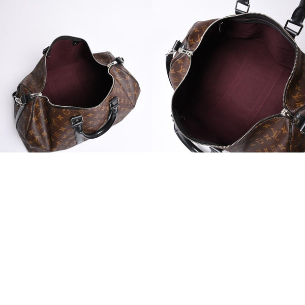 Very good condition LOUIS VUITTON Keepall Bandouliere 45 Boston bag M56711 Monogram Macassar Brown Used 4a000361