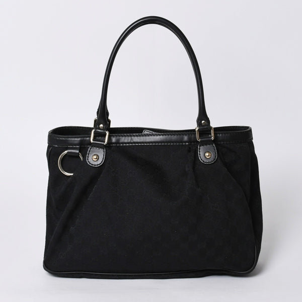 Very good condition GUCCI Gucci handbag 2968335 520981 GG canvas leather black gold hardware used 4a000218