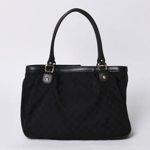 Very good condition GUCCI Gucci handbag 2968335 520981 GG canvas leather black gold hardware used 4a000218