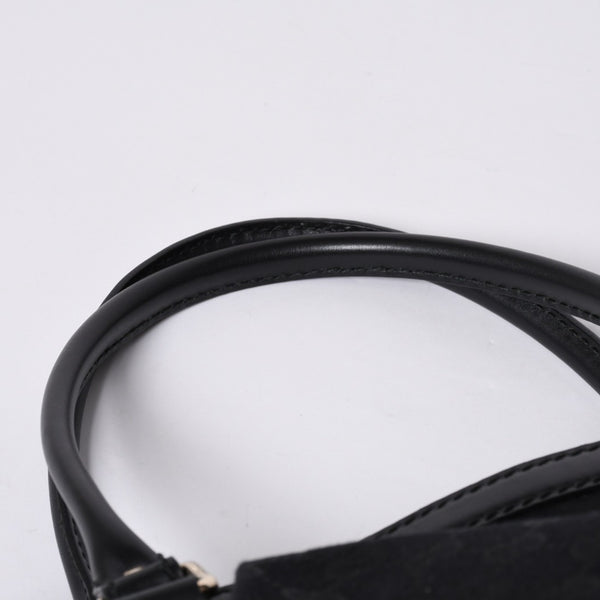 Very good condition GUCCI Gucci handbag 2968335 520981 GG canvas leather black gold hardware used 4a000218