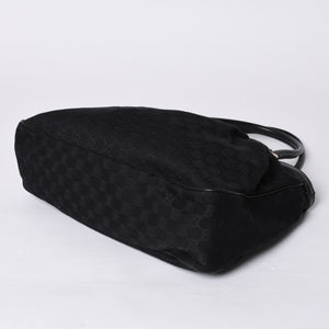 Very good condition GUCCI Gucci handbag 2968335 520981 GG canvas leather black gold hardware used 4a000218