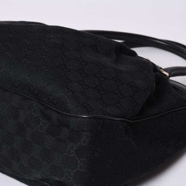 Very good condition GUCCI Gucci handbag 2968335 520981 GG canvas leather black gold hardware used 4a000218