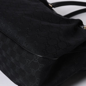 Very good condition GUCCI Gucci handbag 2968335 520981 GG canvas leather black gold hardware used 4a000218