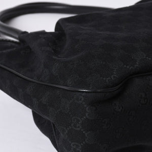 Very good condition GUCCI Gucci handbag 2968335 520981 GG canvas leather black gold hardware used 4a000218