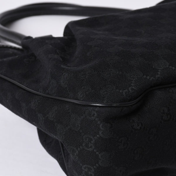 Very good condition GUCCI Gucci handbag 2968335 520981 GG canvas leather black gold hardware used 4a000218