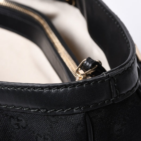 Very good condition GUCCI Gucci handbag 2968335 520981 GG canvas leather black gold hardware used 4a000218