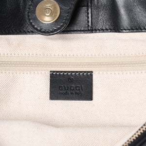 Very good condition GUCCI Gucci handbag 2968335 520981 GG canvas leather black gold hardware used 4a000218