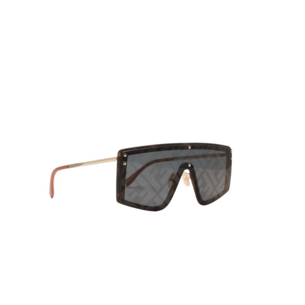 極美品 FENDI フェンディ Sunglasses サングラス M0076 FFロゴ Black ブラック Gold ゴールド 中古 4a000332