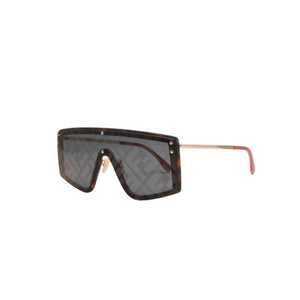 極美品 FENDI フェンディ Sunglasses サングラス M0076 FFロゴ Black ブラック Gold ゴールド 中古 4a000332
