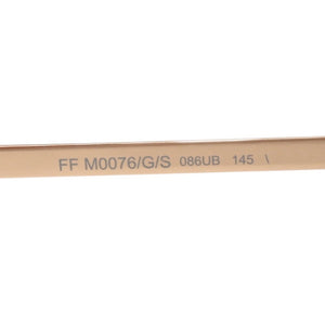 極美品 FENDI フェンディ Sunglasses サングラス M0076 FFロゴ Black ブラック Gold ゴールド 中古 4a000332