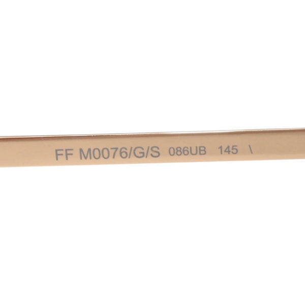 極美品 FENDI フェンディ Sunglasses サングラス M0076 FFロゴ Black ブラック Gold ゴールド 中古 4a000332