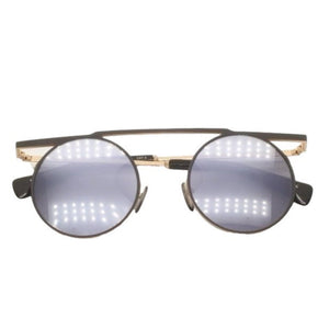 極美品 Yohji Yamamoto ヨウジヤマモト YY7023 Sunglasses サングラス Black Gold ブラック ゴールド 49□22 145 中古 4a000336