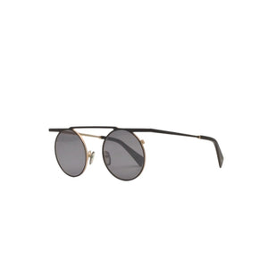 極美品 Yohji Yamamoto ヨウジヤマモト YY7023 Sunglasses サングラス Black Gold ブラック ゴールド 49□22 145 中古 4a000336
