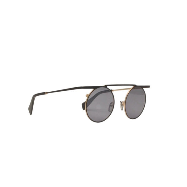 極美品 Yohji Yamamoto ヨウジヤマモト YY7023 Sunglasses サングラス Black Gold ブラック ゴールド 49□22 145 中古 4a000336