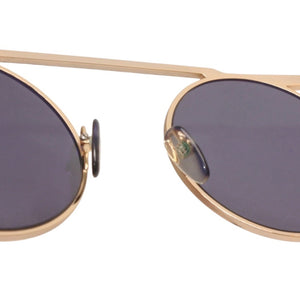極美品 Yohji Yamamoto ヨウジヤマモト YY7023 Sunglasses サングラス Black Gold ブラック ゴールド 49□22 145 中古 4a000336