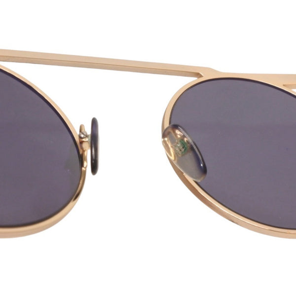 極美品 Yohji Yamamoto ヨウジヤマモト YY7023 Sunglasses サングラス Black Gold ブラック ゴールド 49□22 145 中古 4a000336