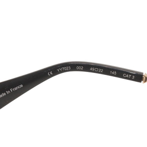 極美品 Yohji Yamamoto ヨウジヤマモト YY7023 Sunglasses サングラス Black Gold ブラック ゴールド 49□22 145 中古 4a000336