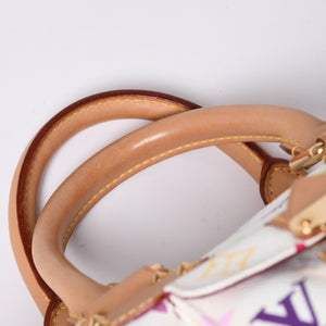 Very good condition LOUIS VUITTON Speedy 30 handbag M92643 Monogram Multicolor Takashi Murakami White Used 4a000565