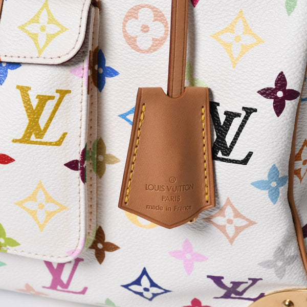 Very good condition LOUIS VUITTON Speedy 30 handbag M92643 Monogram Multicolor Takashi Murakami White Used 4a000565