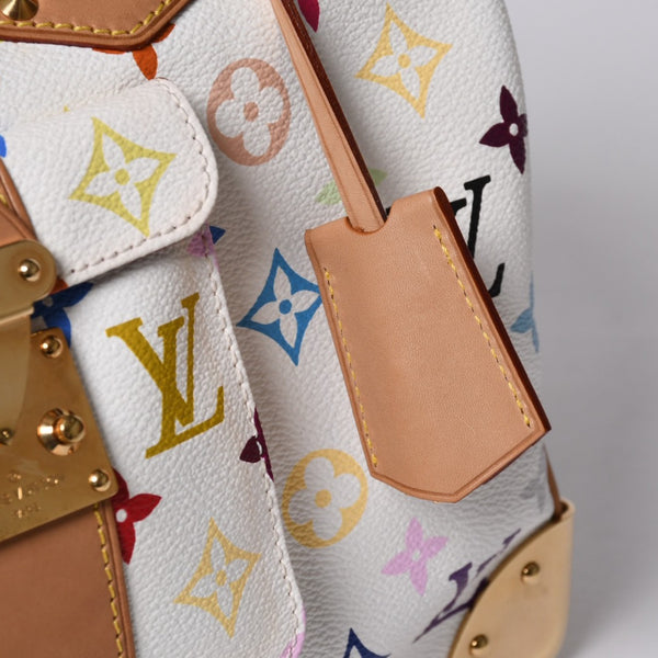 Very good condition LOUIS VUITTON Speedy 30 handbag M92643 Monogram Multicolor Takashi Murakami White Used 4a000565