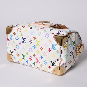 Very good condition LOUIS VUITTON Speedy 30 handbag M92643 Monogram Multicolor Takashi Murakami White Used 4a000565