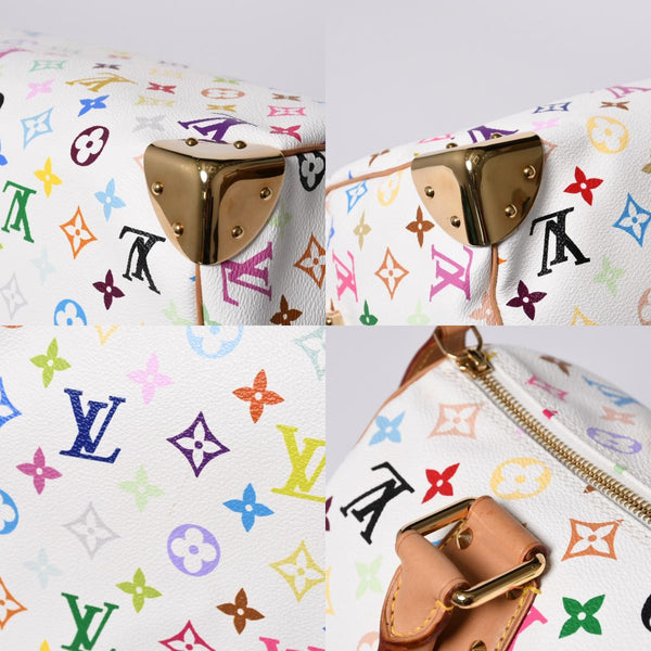 Very good condition LOUIS VUITTON Speedy 30 handbag M92643 Monogram Multicolor Takashi Murakami White Used 4a000565