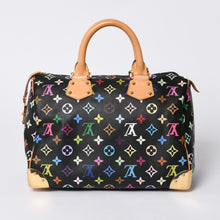 画像をギャラリービューアに読み込む, 極美品 LOUIS VUITTON ルイヴィトン スピーディ30 ハンドバッグ M92642 モノグラム マルチカラー ブラック ゴールド金具 村上隆 中古 4a000563