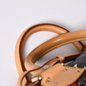 Very Good Condition LOUIS VUITTON Speedy 30 Handbag M92642 Monogram Multicolor Black Gold Hardware Takashi Murakami Used 4a000563