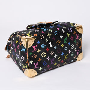 Very Good Condition LOUIS VUITTON Speedy 30 Handbag M92642 Monogram Multicolor Black Gold Hardware Takashi Murakami Used 4a000563