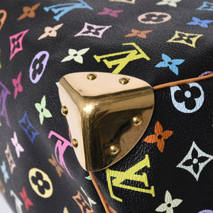Very Good Condition LOUIS VUITTON Speedy 30 Handbag M92642 Monogram Multicolor Black Gold Hardware Takashi Murakami Used 4a000563
