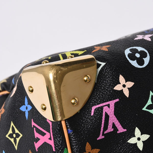 Very Good Condition LOUIS VUITTON Speedy 30 Handbag M92642 Monogram Multicolor Black Gold Hardware Takashi Murakami Used 4a000563
