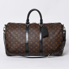 画像をギャラリービューアに読み込む, 極美品 LOUIS VUITTON ルイヴィトン キーポル バンドリエール45 ボストンバッグ M56711 モノグラムマカサーブラウン 中古 4a000361