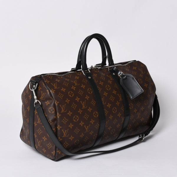 Very good condition LOUIS VUITTON Keepall Bandouliere 45 Boston bag M56711 Monogram Macassar Brown Used 4a000361