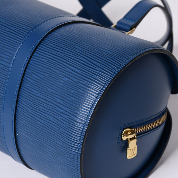 LOUIS VUITTON Handbag Papillon Souflot Epi Blue M52225 Good Condition Used 4a000174