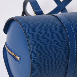 LOUIS VUITTON Handbag Papillon Souflot Epi Blue M52225 Good Condition Used 4a000174