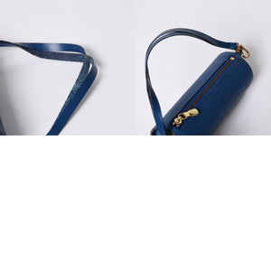 LOUIS VUITTON Handbag Papillon Souflot Epi Blue M52225 Good Condition Used 4a000174