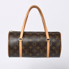 LOUIS VUITTON ルイヴィトン パピヨン26 ハンドバッグ M51386 モノグラム PVC レザー ブラウン ゴールド金具 美品 中古 4a000359