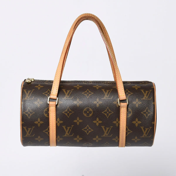 LOUIS VUITTON ルイヴィトン パピヨン26 ハンドバッグ M51386 モノグラム PVC レザー ブラウン ゴールド金具 美品 中古 4a000359
