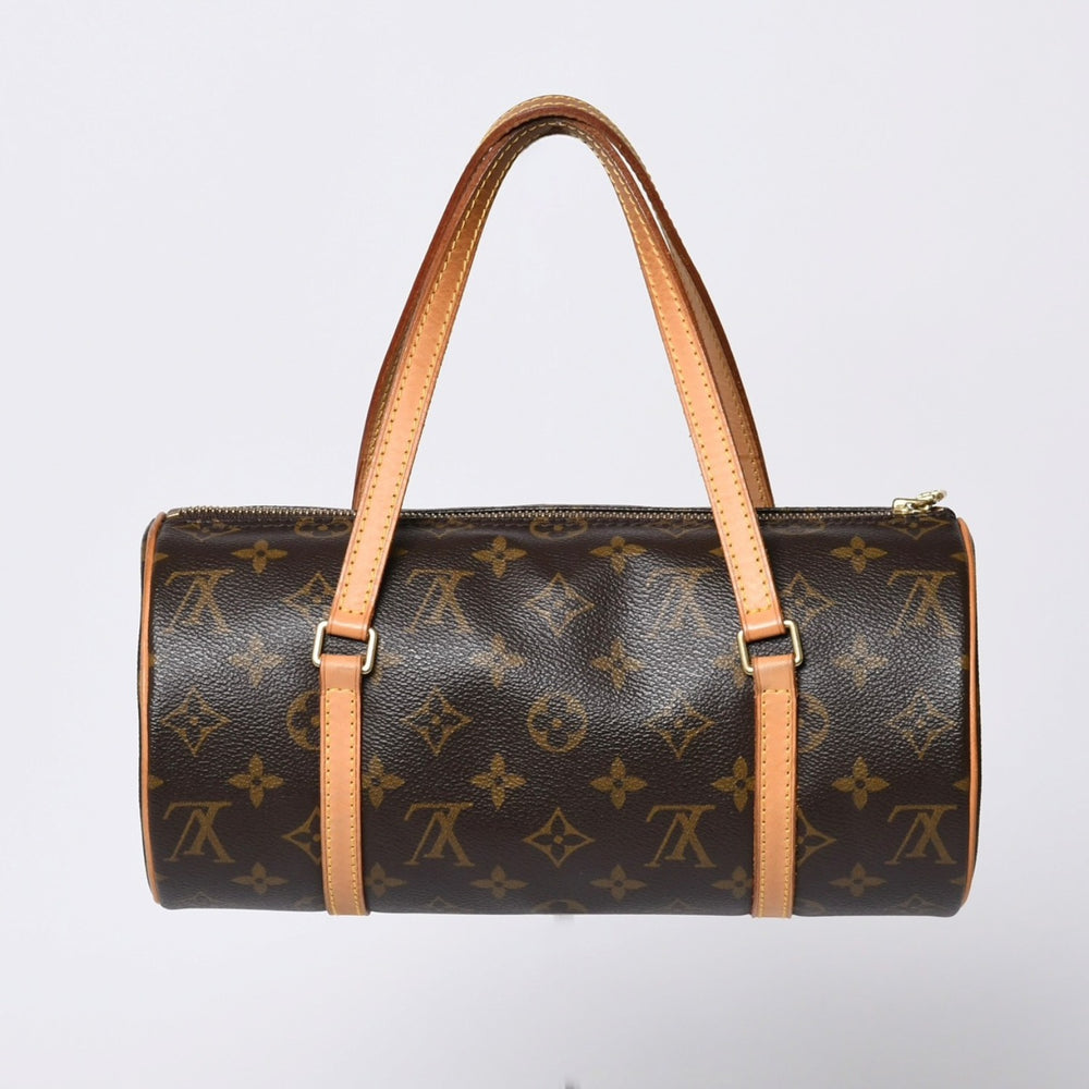 LOUIS VUITTON ルイヴィトン パピヨン26 ハンドバッグ M51386 モノグラム PVC レザー ブラウン ゴールド金具 美品 中古 4a000359