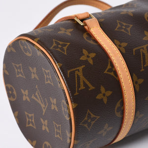 LOUIS VUITTON ルイヴィトン パピヨン26 ハンドバッグ M51386 モノグラム PVC レザー ブラウン ゴールド金具 美品 中古 4a000359